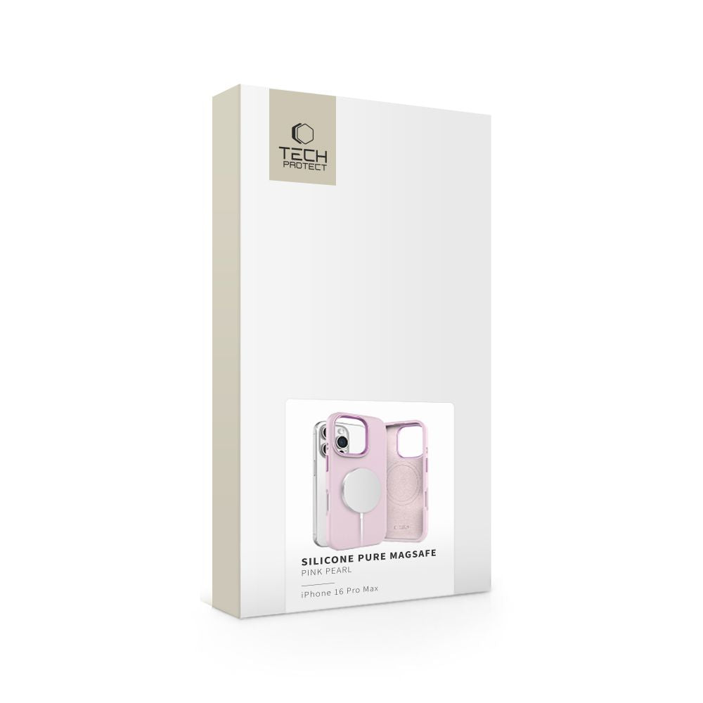 COPERTURA TECH-PROTECT SILICONE PURE MAGSAFE IPHONE 16 PRO MAX PINK PEARL