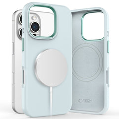 COPERTURA TECH-PROTECT SILICONE PURE MAGSAFE IPHONE 16 PRO AZZURRO CIELO