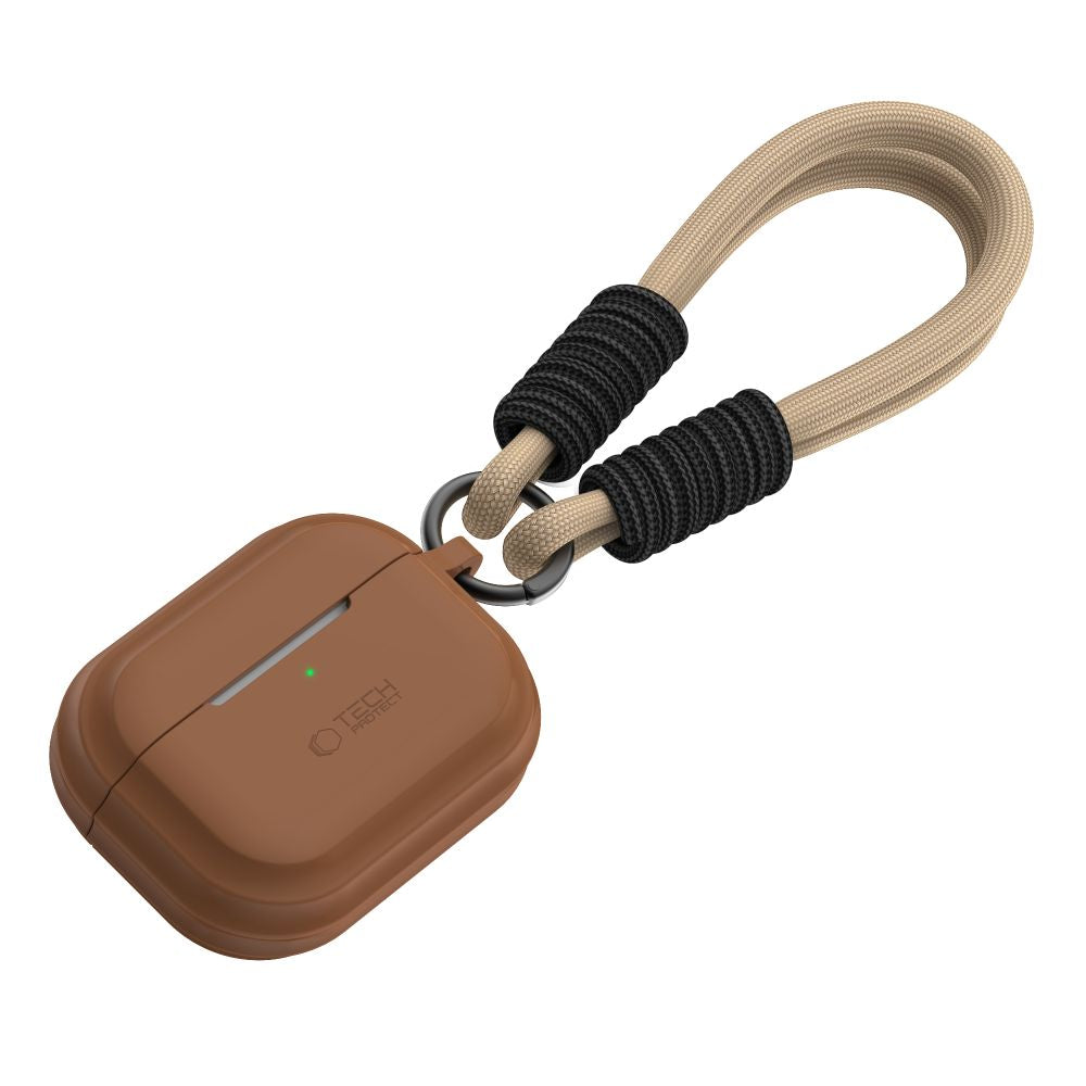 COPERTURA TECH-PROTECT IN SILICONE PER CAVO APPLE AIRPODS PRO 1 / 2 MARRONE CIOCCOLATO
