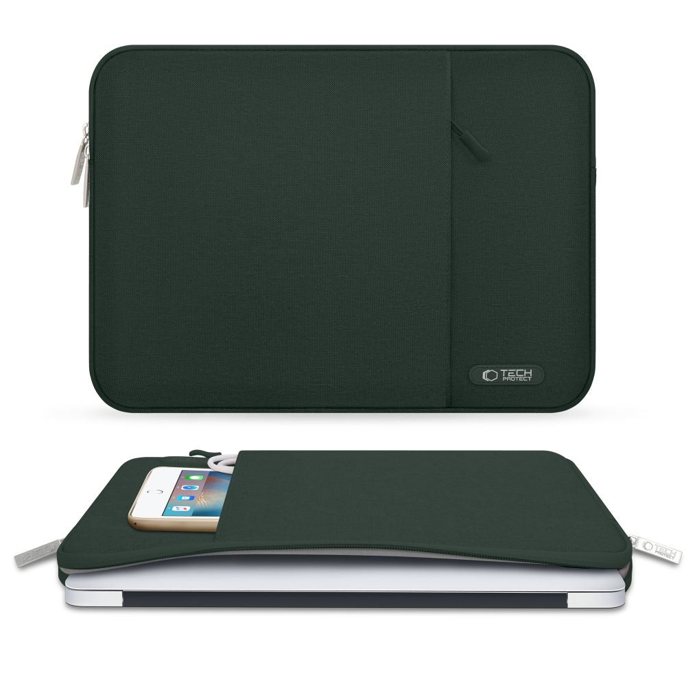 BORSA PER MACBOOK - SLEEVE PROTETTIVO PER LAPTOP 13-14 VERDE MEZZANOTTE