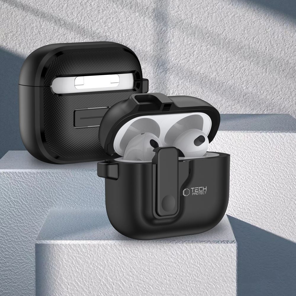 CUSTODIA TECH-PROTECT SLIM HOOK APPLE AIRPODS 4 NERA