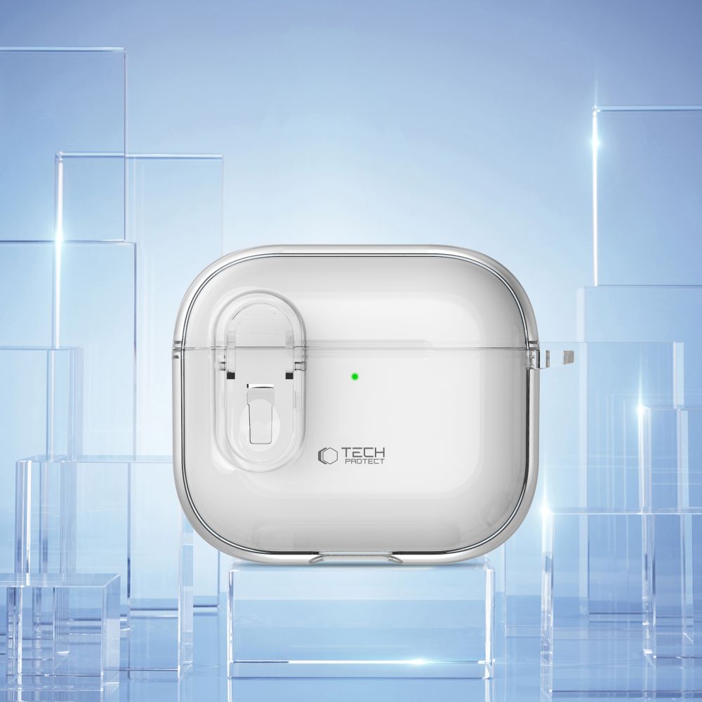 CUSTODIA TECH-PROTECT SLIM HOOK APPLE AIRPODS 4 TRASPARENTE