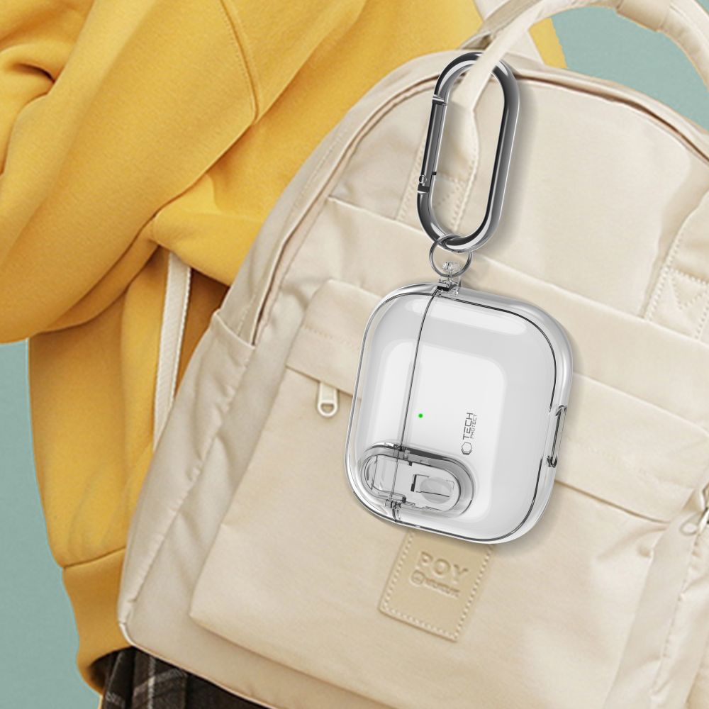 CUSTODIA TECH-PROTECT SLIM HOOK APPLE AIRPODS 4 TRASPARENTE