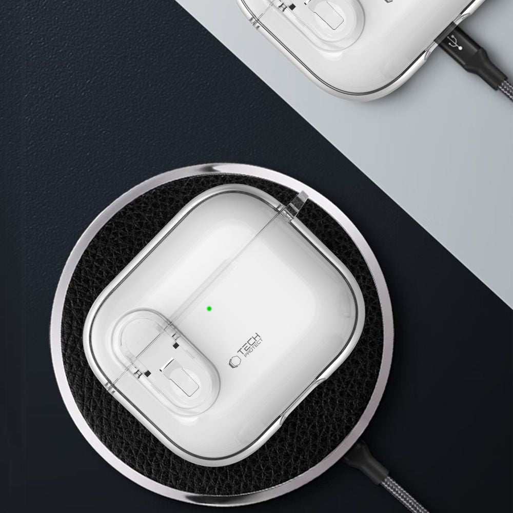 CUSTODIA TECH-PROTECT SLIM HOOK APPLE AIRPODS 4 TRASPARENTE