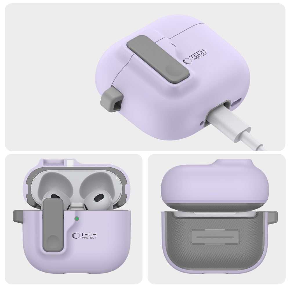 CUSTODIA TECH-PROTECT SLIM HOOK APPLE AIRPODS 4 LAVANDA