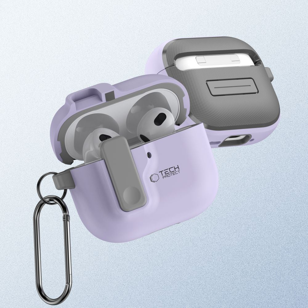 CUSTODIA TECH-PROTECT SLIM HOOK APPLE AIRPODS 4 LAVANDA