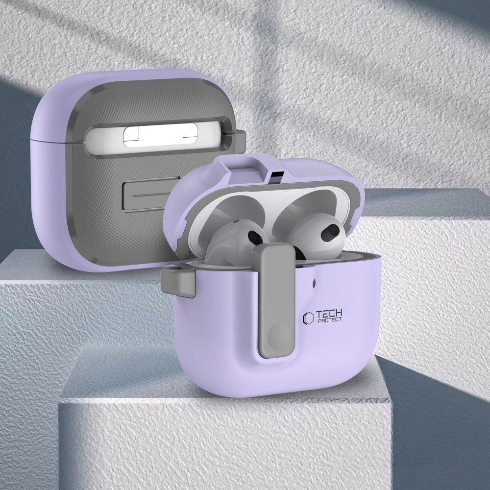 CUSTODIA TECH-PROTECT SLIM HOOK APPLE AIRPODS 4 LAVANDA