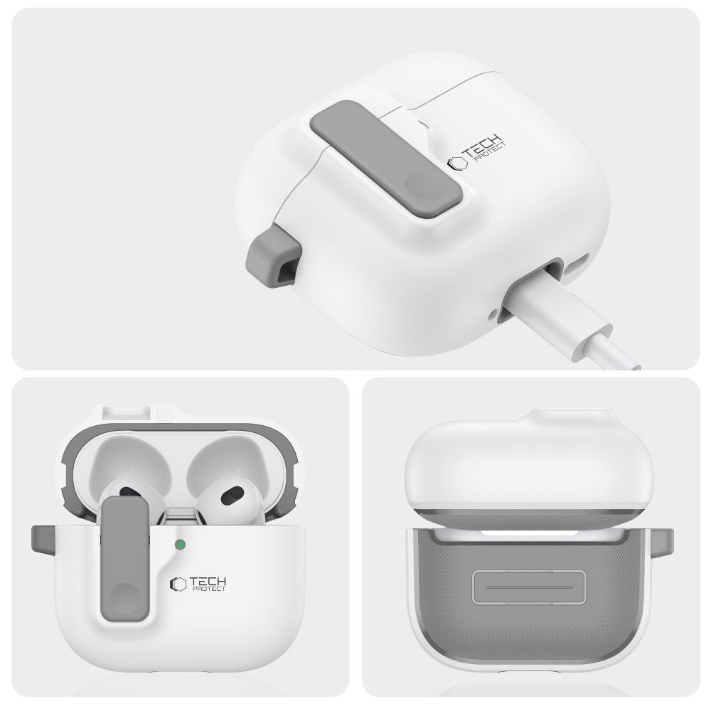 CUSTODIA TECH-PROTECT SLIM HOOK APPLE AIRPODS 4 BIANCA