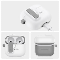 CUSTODIA TECH-PROTECT SLIM HOOK APPLE AIRPODS 4 BIANCA