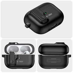 CUSTODIA TECH-PROTECT SLIM HOOK APPLE AIRPODS PRO 1 / 2 NERA