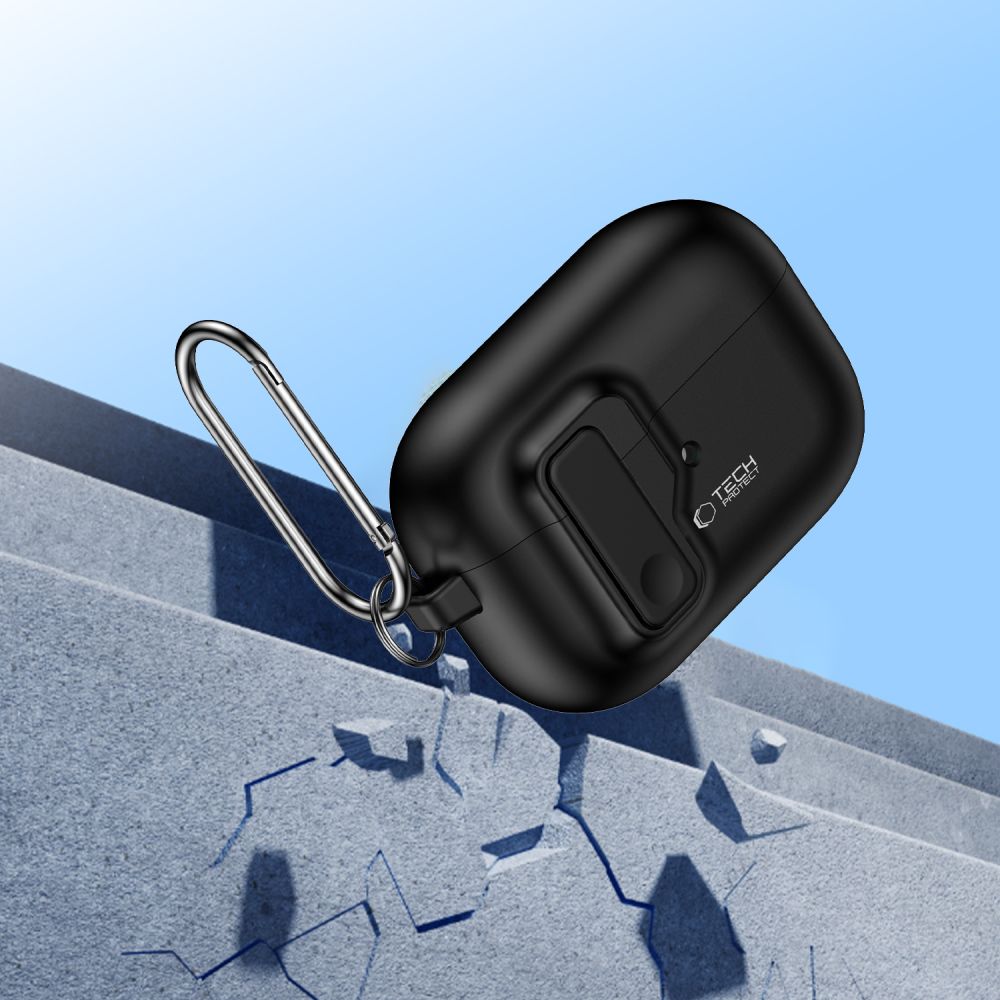 CUSTODIA TECH-PROTECT SLIM HOOK APPLE AIRPODS PRO 1 / 2 NERA