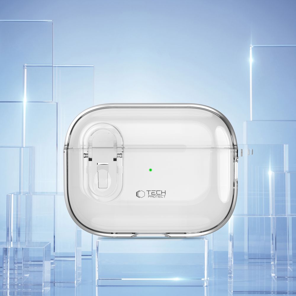 TECH-PROTECT SLIM HOOK APPLE AIRPODS PRO 1 / 2 TRASPARENTE