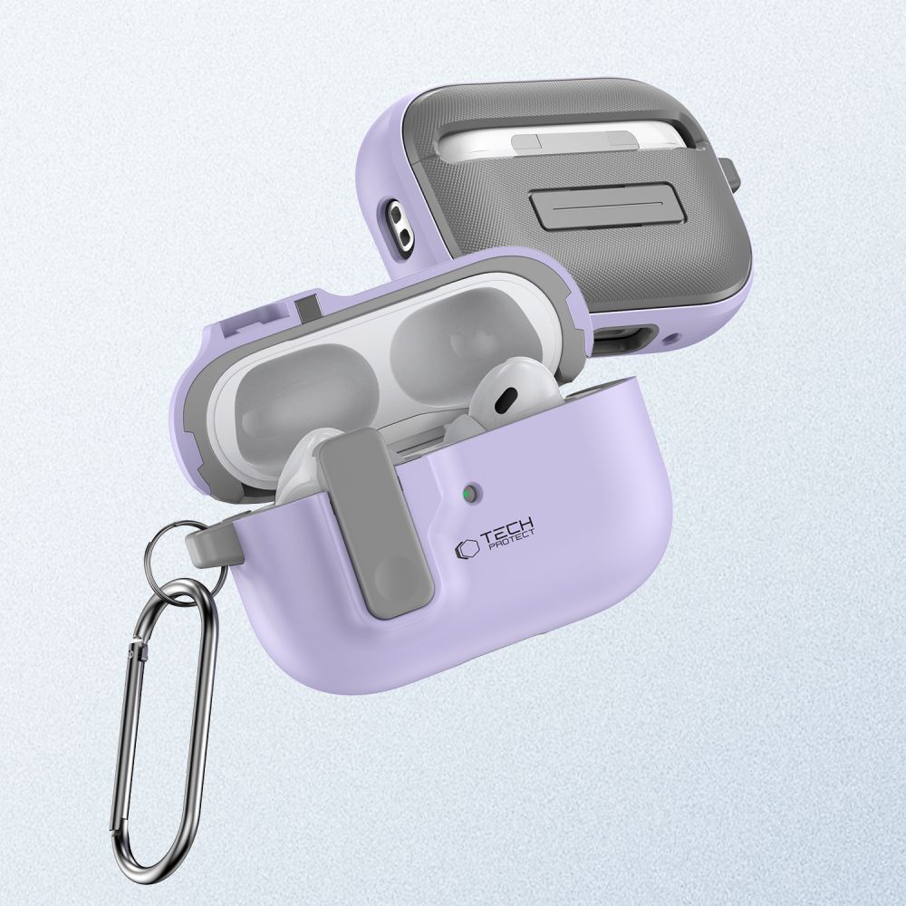 CUSTODIA TECH-PROTECT SLIM HOOK APPLE AIRPODS PRO 1 / 2 LAVANDA