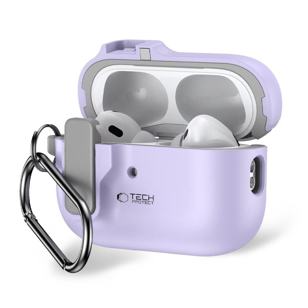 CUSTODIA TECH-PROTECT SLIM HOOK APPLE AIRPODS PRO 1 / 2 LAVANDA
