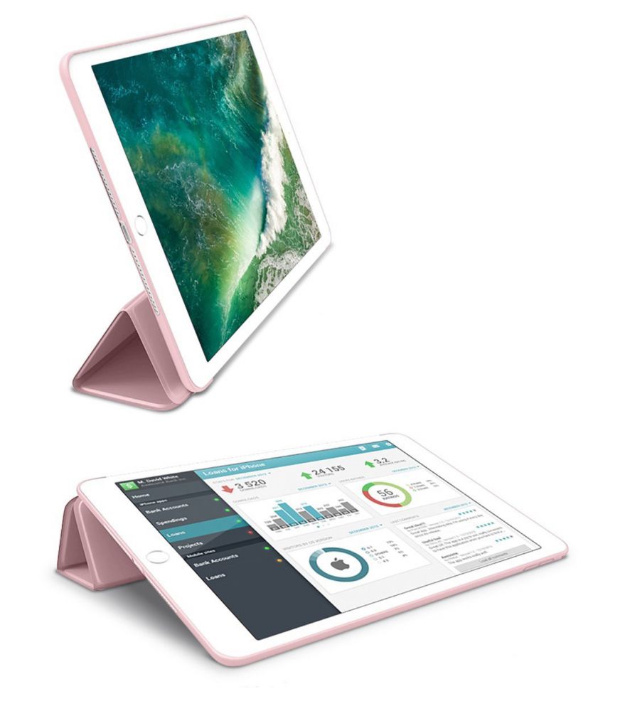 COPERTURA / INVOLUCRO PER IPAD 9.7 5 / 6 / 2017-2018 TECH-PROTECT SMARTCASE ROSE GOLD