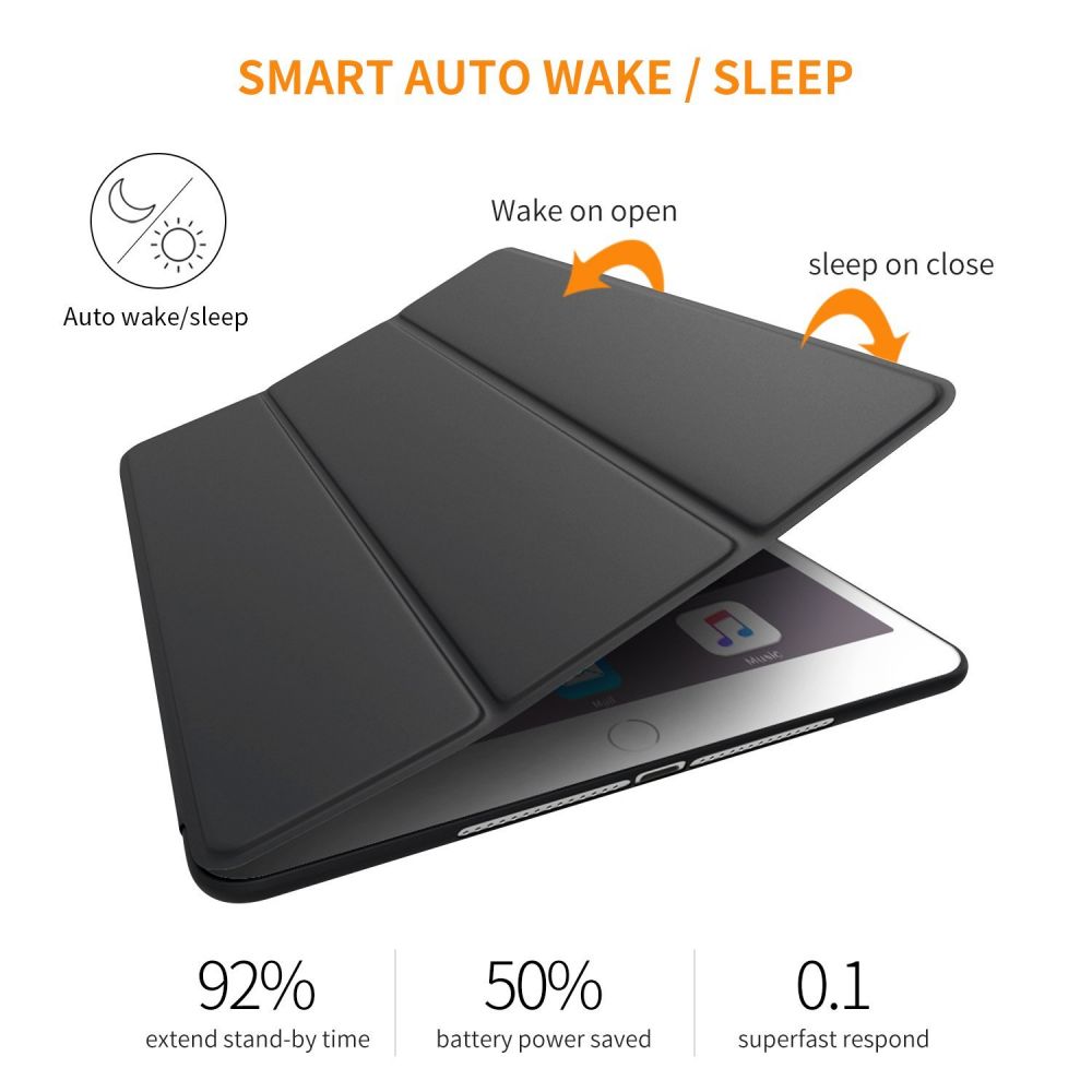 COPERTURA / INVOLUCRO PER IPAD AIR 9.7 2 / 2014 TECH-PROTECT SMARTCASE NERA