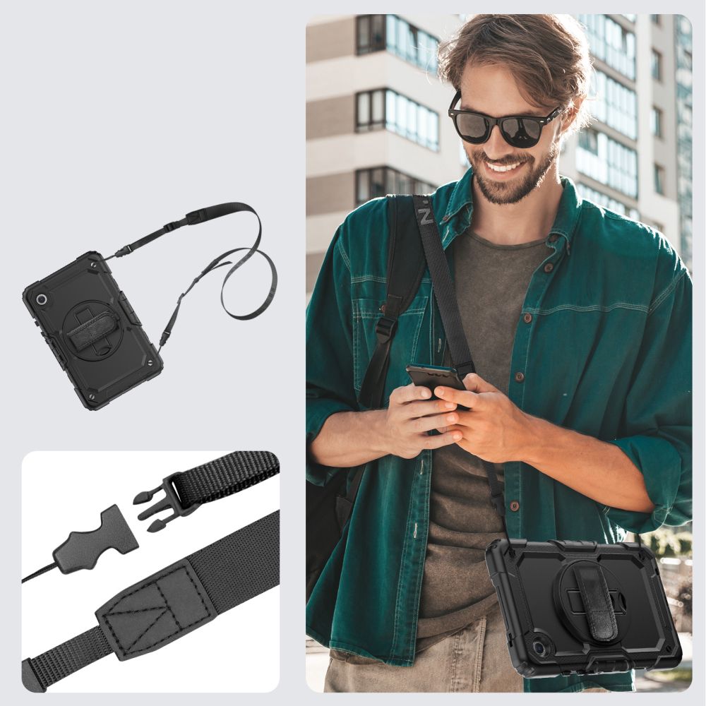COPERTURA / INVOLUCRO PER SAMSUNG GALAXY TAB A9 8.7 X110 / X115 TECH-PROTECT SOLID360 NERO