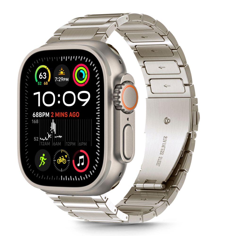 TECH-PROTECT STAINLESS CLASSIC APPLE WATCH 6 / 7 / 8 / 9 / 10 / SE / ULTRA 1 / 2 (44 / 45 / 46 / 49 MM) TITANIO