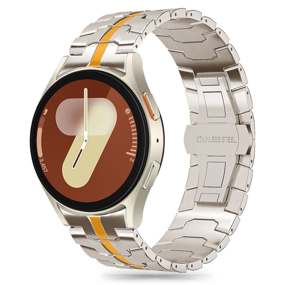 TECH-PROTECT LINEA IN ACCIAIO SAMSUNG GALAXY WATCH 4 / 5 / 5 PRO / 6 / 7 / FE TITANIO/ARANCIONE