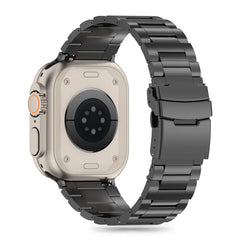 CINTURINO TECH-PROTECT IN ACCIAIO INOSSIDABILE PER APPLE WATCH 4 / 5 / 6 / 7 / 8 / 9 / SE / ULTRA 1 / 2 (42 / 44 / 45 / 49 MM) NERO