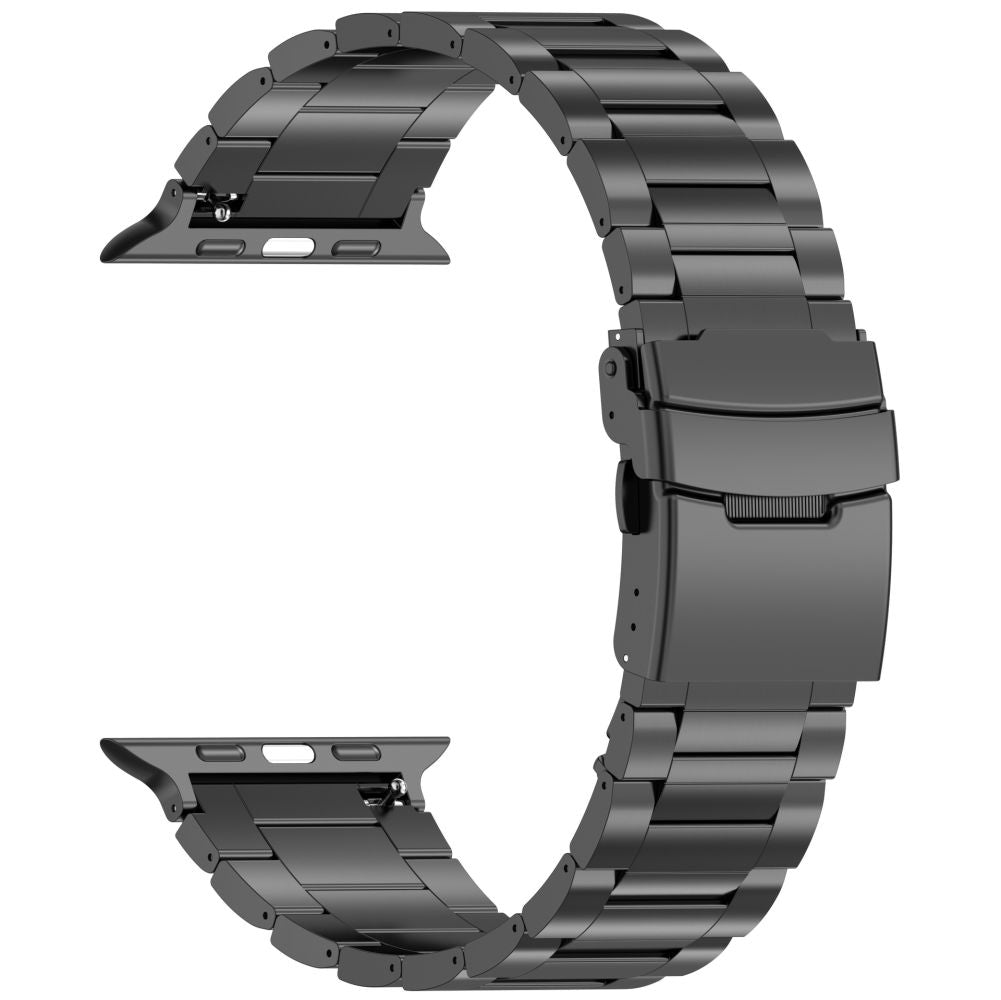 CINTURINO TECH-PROTECT IN ACCIAIO INOSSIDABILE PER APPLE WATCH 4 / 5 / 6 / 7 / 8 / 9 / SE / ULTRA 1 / 2 (42 / 44 / 45 / 49 MM) NERO