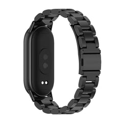 BRACCIALE IN METALLO PER XIAOMI MI BAND 8 / 9 / NFC DOOP ACCIAIO INOSSIDABILE NERO