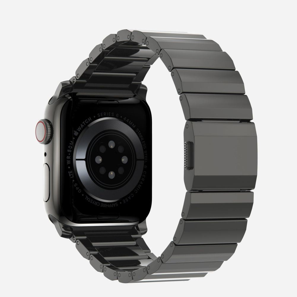 CINTURINO TECH-PROTECT STEELBAND APPLE WATCH 6 / 7 / 8 / 9 / 10 / SE / ULTRA 1 / 2 (44 / 45 / 46 / 49 MM) NERO