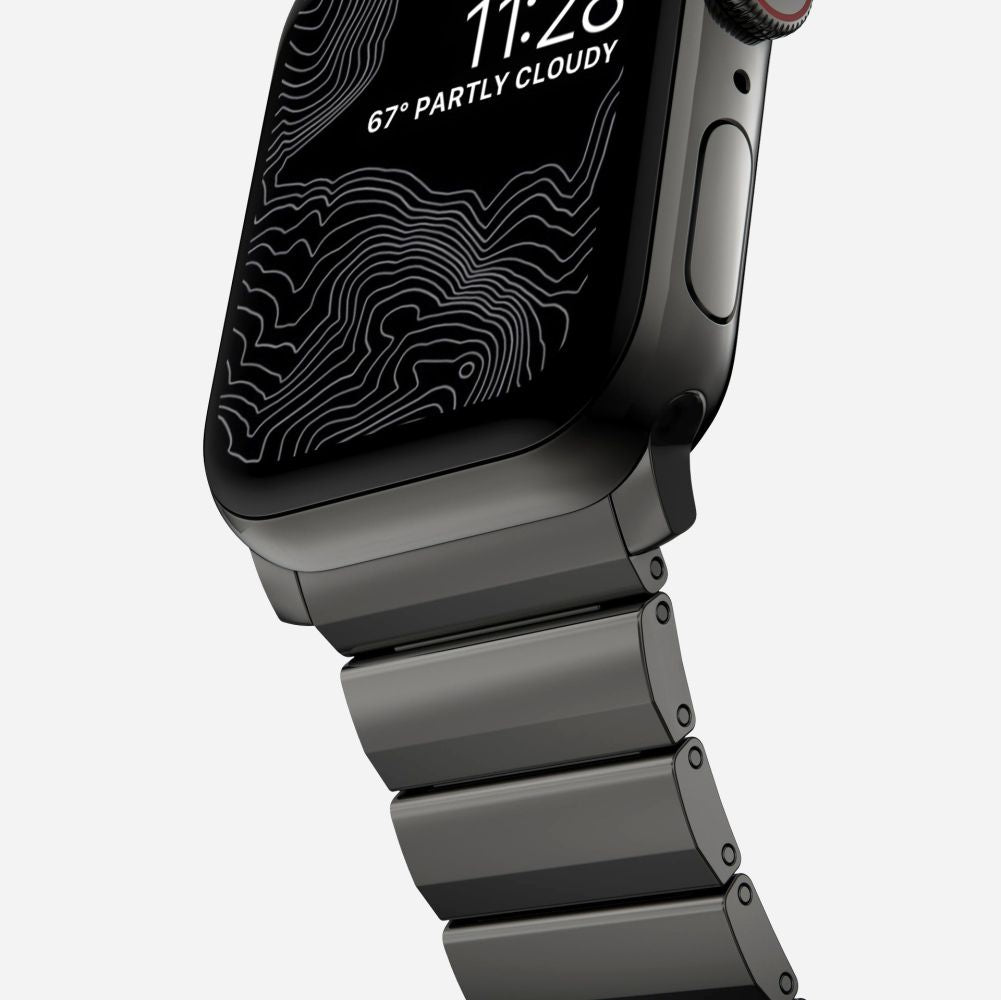CINTURINO TECH-PROTECT STEELBAND APPLE WATCH 6 / 7 / 8 / 9 / 10 / SE / ULTRA 1 / 2 (44 / 45 / 46 / 49 MM) NERO