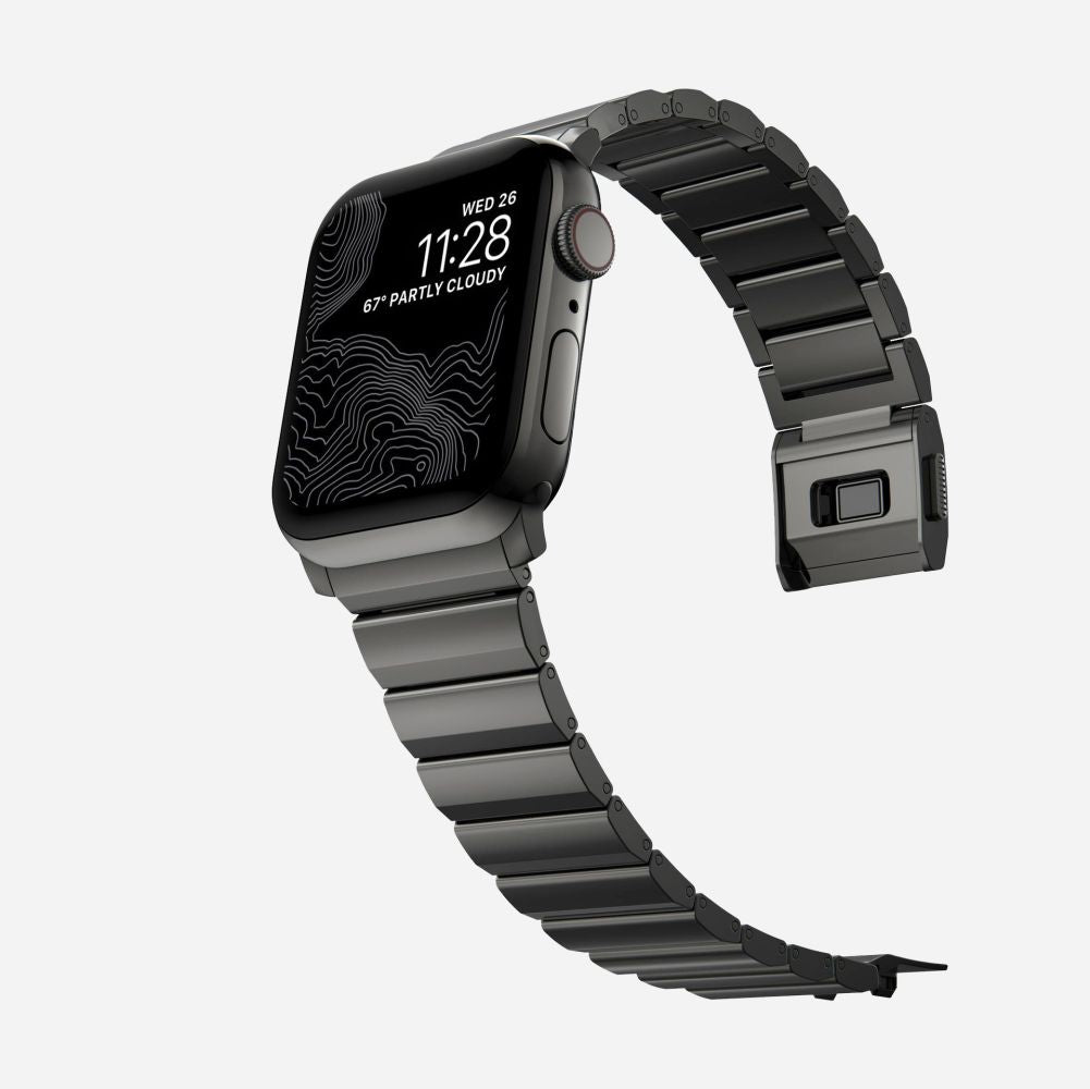 CINTURINO TECH-PROTECT STEELBAND APPLE WATCH 6 / 7 / 8 / 9 / 10 / SE / ULTRA 1 / 2 (44 / 45 / 46 / 49 MM) NERO