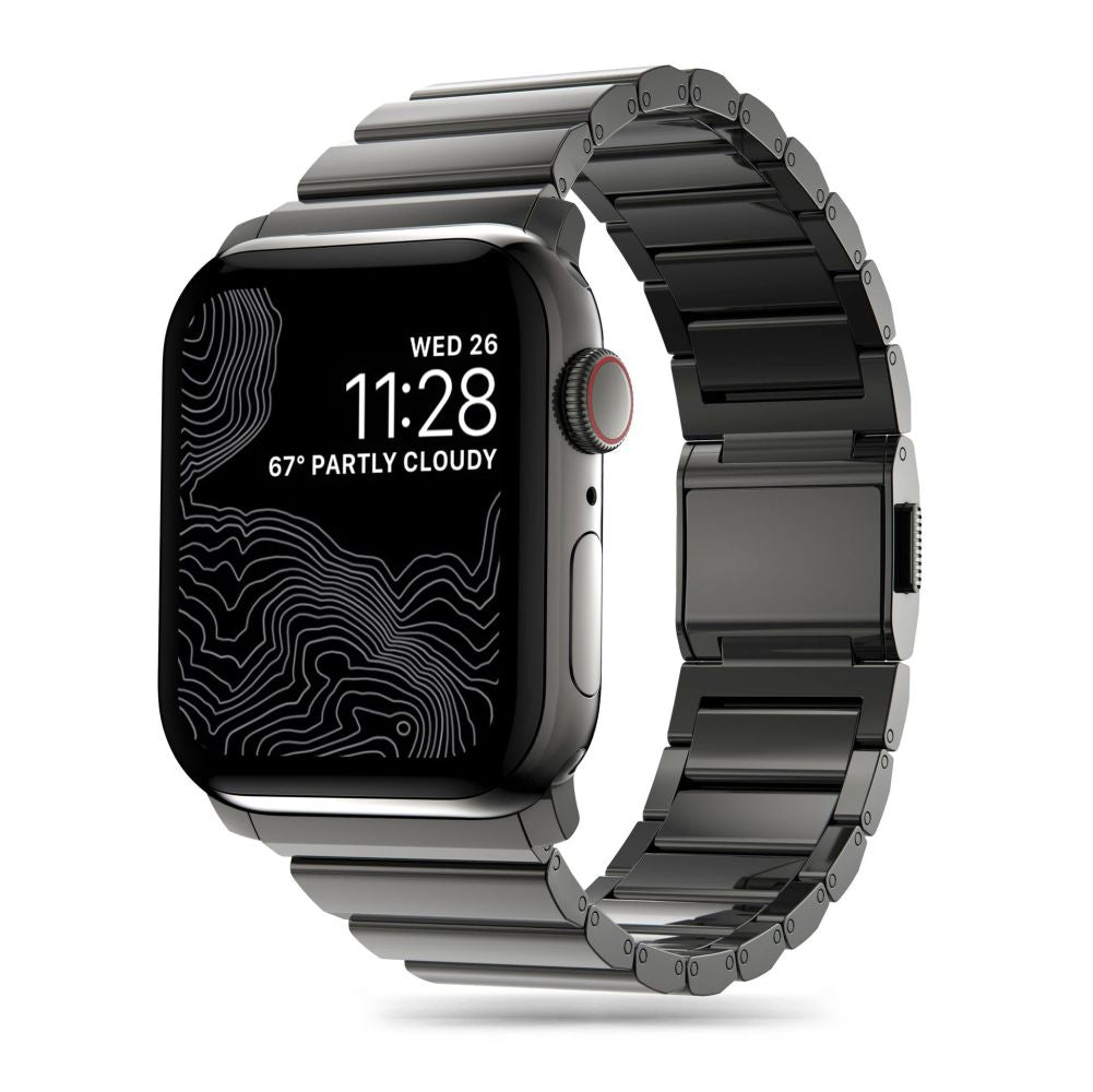 CINTURINO TECH-PROTECT STEELBAND APPLE WATCH 6 / 7 / 8 / 9 / 10 / SE / ULTRA 1 / 2 (44 / 45 / 46 / 49 MM) NERO