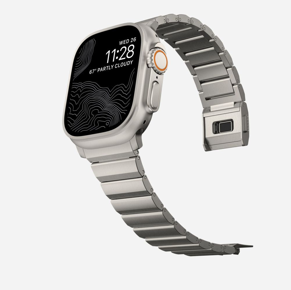 CINTURINO TECH-PROTECT STEELBAND APPLE WATCH 6 / 7 / 8 / 9 / 10 / SE / ULTRA 1 / 2 (44 / 45 / 46 / 49 MM) TITANIO