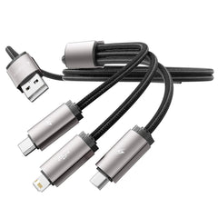 CAVO 3IN1TECH-PROTECT ULTRABOOST LIGHTNING & TYPE-C & MICRO-USB CAVO 3.5A 100CM GRIGIO