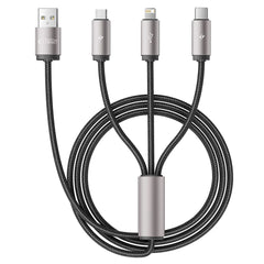 CAVO 3IN1TECH-PROTECT ULTRABOOST LIGHTNING & TYPE-C & MICRO-USB CAVO 3.5A 100CM GRIGIO
