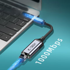 TECH-PROTECT ULTRABOOST ADAPTER TYPE-C A ETHERNET RJ45 1000MBPS NERO