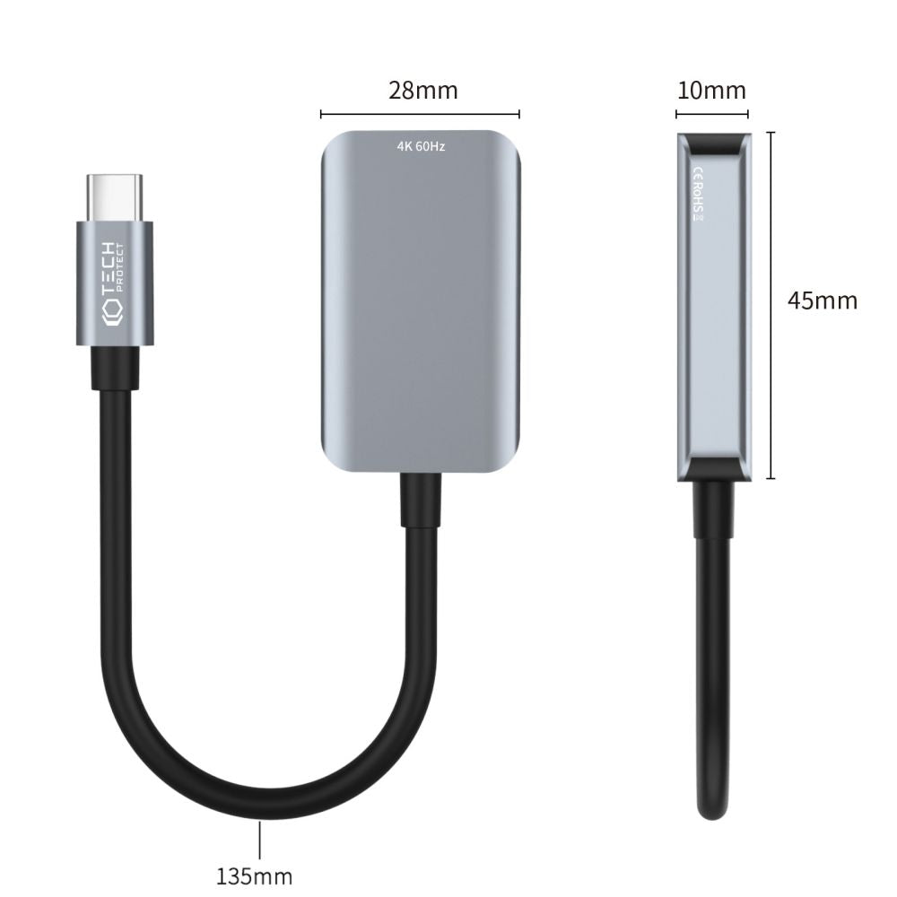 CAVO TECH-PROTECT ULTRABOOST ADATTATORE TYPE-C A HDMI 4K NERO