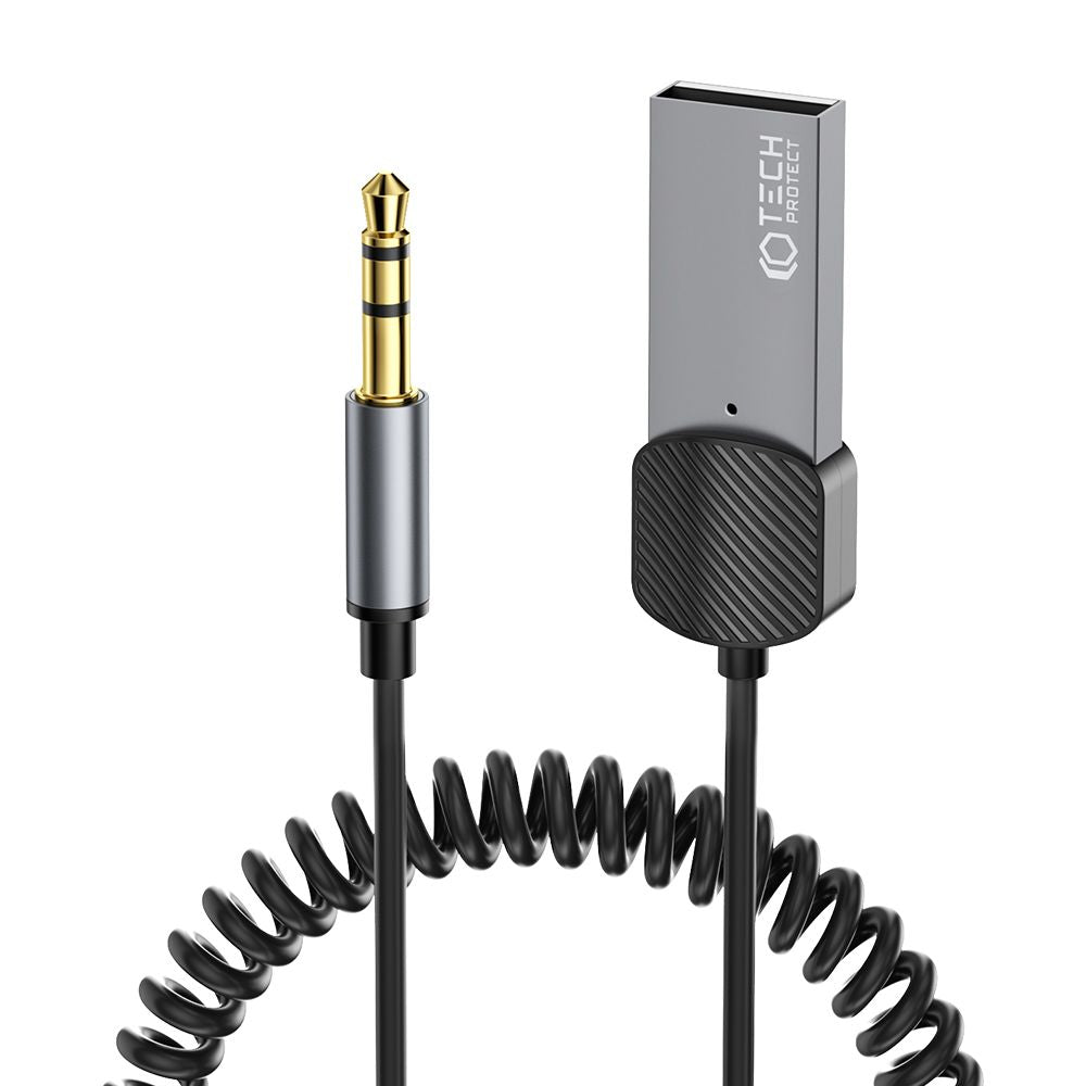 ADATTATORE TECH-PROTECT ULTRABOOST BLUETOOTH CAVO AUDIO AUX GRIGIO