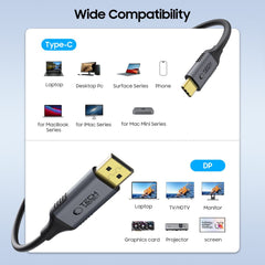 TECH-PROTECT ULTRABOOST CAVO TYPE-C A DISPLAYPORT 1.4 8K 60HZ 180CM NERO
