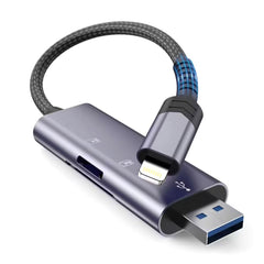 Lettore di schede di memoria TECH-PROTECT ULTRABOOST SD & MICRO SD LIGHTNING & USB GRIGIO