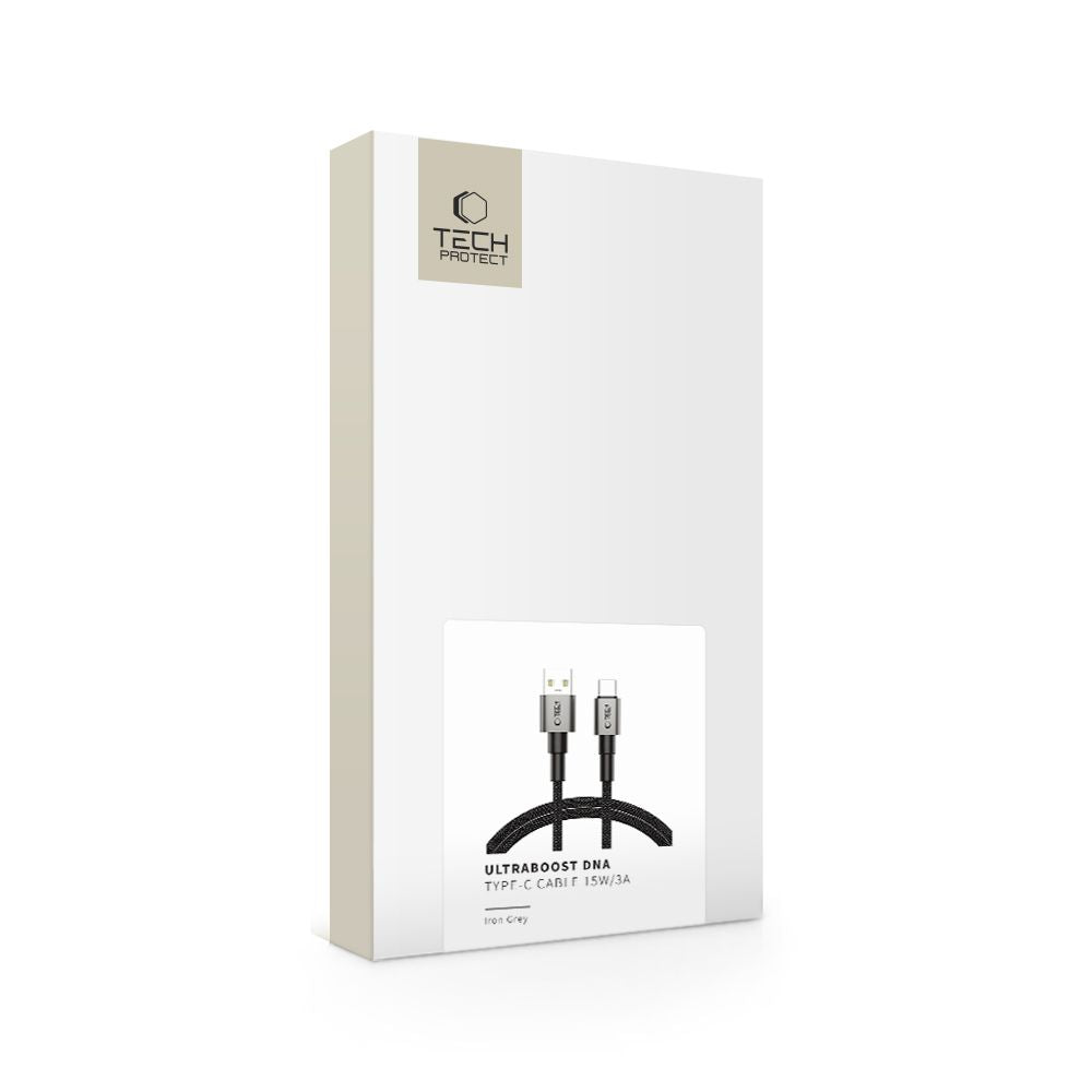 CAVO TYPE-C TECH-PROTECT ULTRABOOST DNA 15W/3A 100CM GRIGIO FERRO