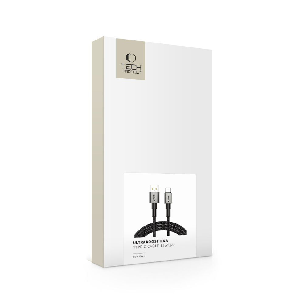 CAVO TYPE-C TECH-PROTECT ULTRABOOST DNA 15W/3A 200CM GRIGIO FERRO