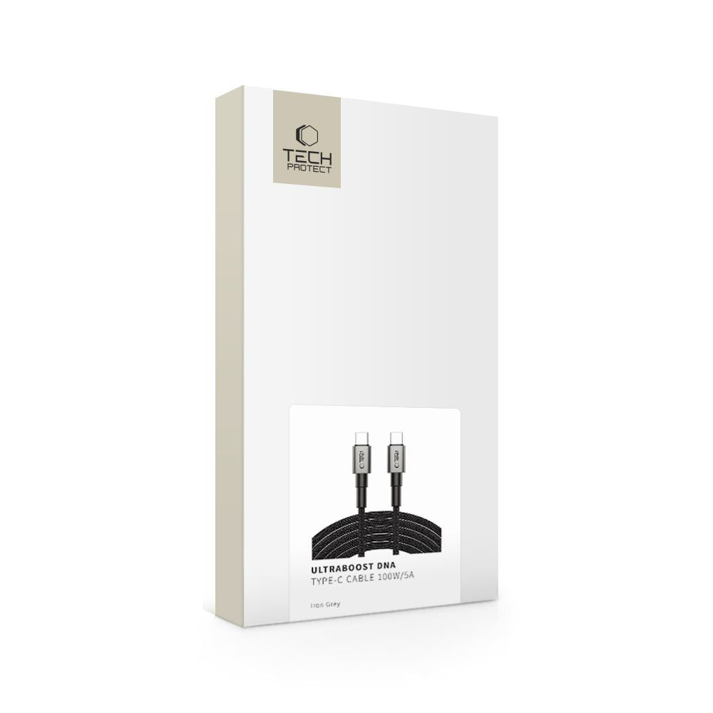 CAVO TYPE-C PD100W/5A 300CM GRIGIO FERRO TECH-PROTECT ULTRABOOST DNA