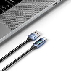 CAVO TYPE-C LED TECH-PROTECT ULTRABOOST 66W/6A 100CM BLU