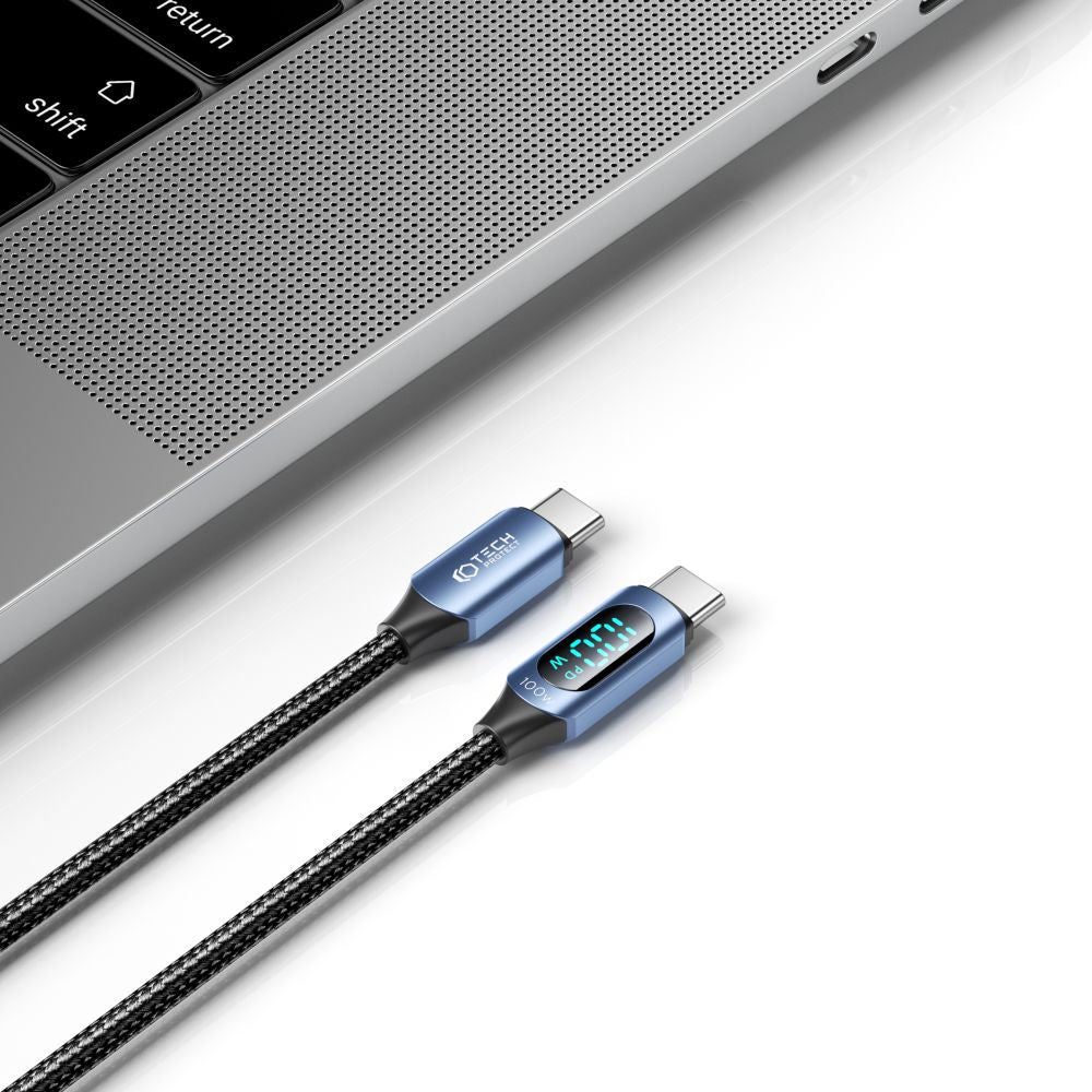 CAVO TYPE-C PD100W/5A 100CM BLU TECH-PROTECT ULTRABOOST LED