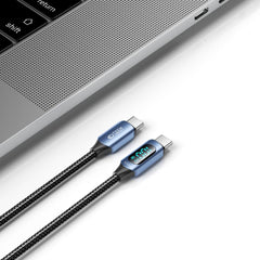 CAVO TYPE-C PD100W/5A 100CM BLU TECH-PROTECT ULTRABOOST LED