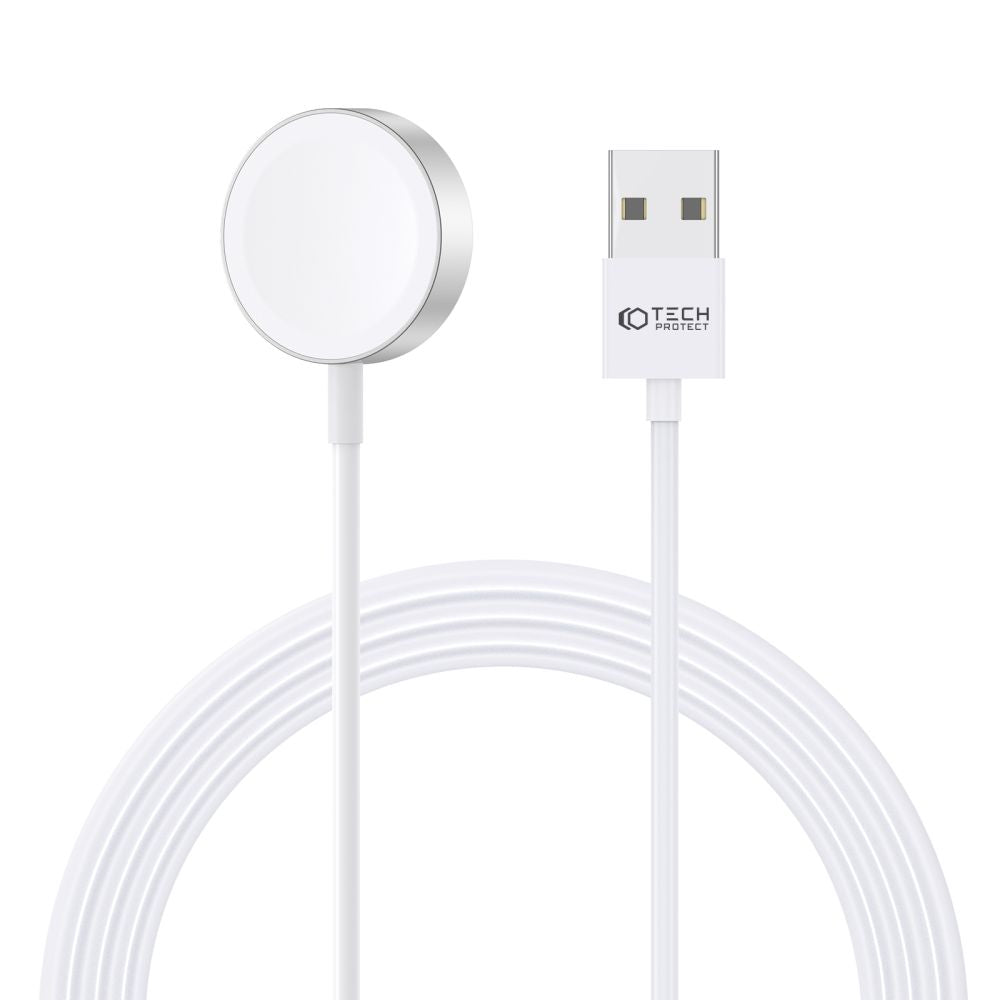 CARICATORE PER APPLE WATCH TECH-PROTECT ULTRABOOST CAVO DI RICARICA MAGNETICO 120CM APPLE WATCH BIANCO