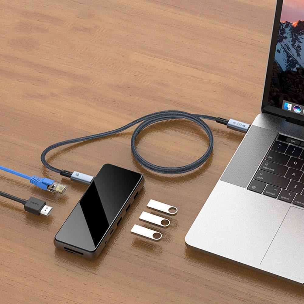 CAVO TECH-PROTECT ULTRABOOST MAX USB 4.0 8K 40GBPS TYPE-C PD240W 100CM GRIGIO