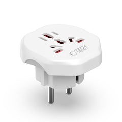 ADATTATORE UNIVERSALE PER VIAGGI TECH-PROTECT DALL'UE BIANCO