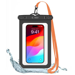 CUSTODIA IMPERMEABILE TECH-PROTECT UWC9 CASE IMPERMEABILE UNIVERSALE 8.9 POLLICI NERA/ARANCIONE