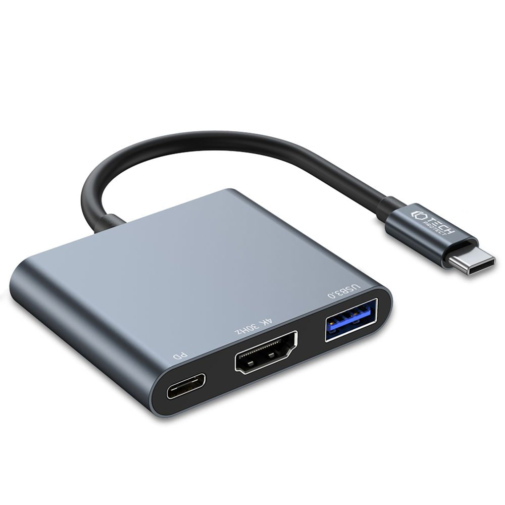 ADATTATORE TECH-PROTECT V1-HUB 3IN1 GRIGIO