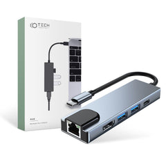 ADATTATORE TECH-PROTECT V3-HUB 5IN1 GRIGIO